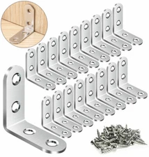Lot Heavy Duty L Shaped Corner Brace Right Angle Bracket With Screws 40mm x 40mm