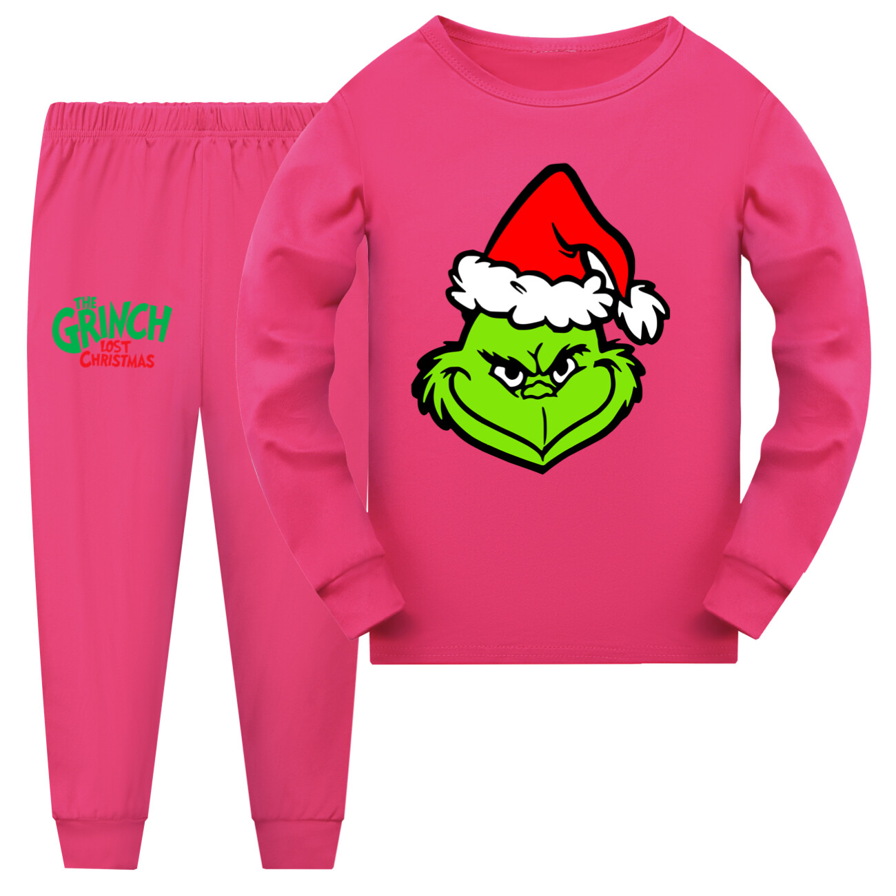 Kids Boys Girls Grinch Christmas Nightwear Loungewear Pyjamas Outfits PJs Set UK image 9