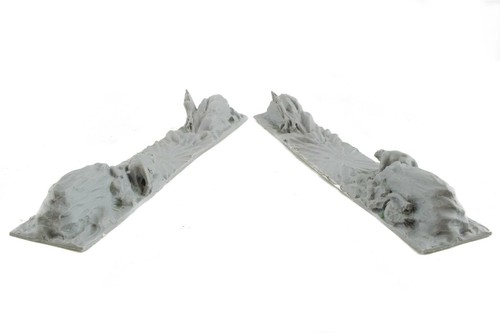 WWG Battle Bocage Damaged Wall Crater Sections x 2 – 28mm WW2 Wargaming Terrain - Picture 6 of 8