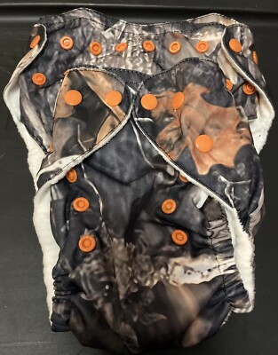 Sunbaby Reusable Diapers, 2pk Camo, Adjustable, Never Worn