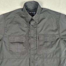 5.11 Tactical Shirt Men's M Gray Taclite Pro Short Sleeve Ripstop Pockets 71175