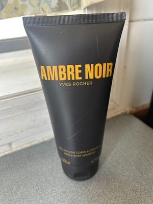 MENS AMBRE NOIR YVES ROCHER HAIR & BODY SHAMPOO 6.7 FL OZ (200 ML) FRANCE