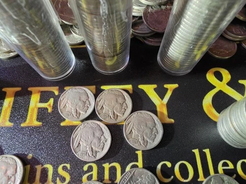 Roll of 20 Buffalo Nickels With Full Date. Dates vary 1913-1938