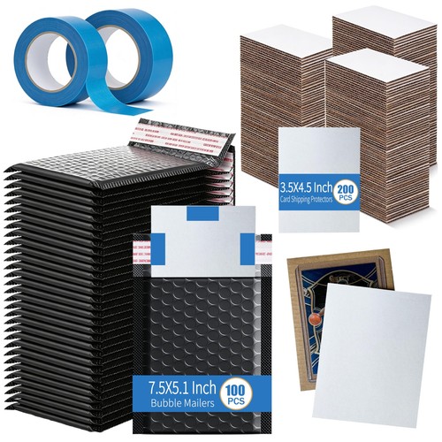 302 PCS Trading Cards Shipping Supplies Packaging Protector Kit Mailers ...