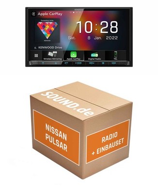Autoradio Kenwood DMX8021DABS für Nissan Pulsar (Wireless) Apple CarPlay (Wirele