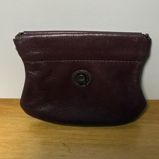 Vintage Etienne Aigner Squeeze Open coin purse Oxblood Leather - Small
