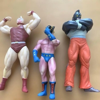 KinNiKuman Artemid Solid Muscle Brothers 3-Pc Action Figures Set Used