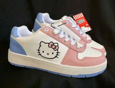 NEW Hello Kitty by Sanrio Sneakers Low Top Casual Court Pink Purple Women's Sz 8