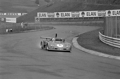 Danilo Tesini on a wet track in his Osella PA4 Elan Trophy at the - Old Photo