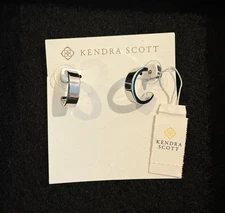 Kendra Scott  Silver Tone Henry Huggie/hoop Earrings