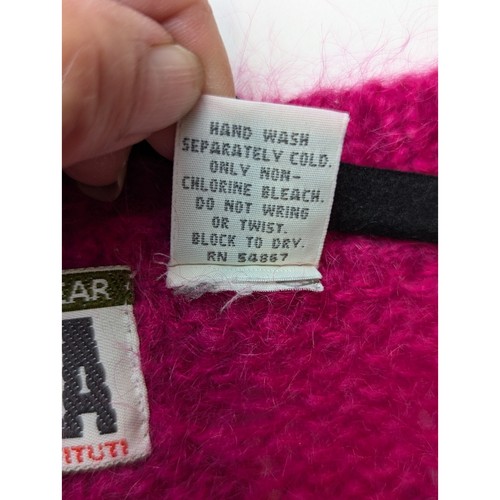 Forenza Cable Knit Long Sleeve Sweater Pink Wool Blend Chunky Women's L Vintage - Picture 6 of 8