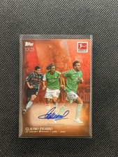Claudio Pizarro /25 orange Auto Topps international Stars Werder Bremen Legend