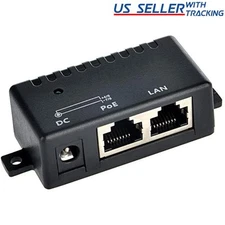 DC PoE Injector Splitter Adapter 802.3af IP Phone WLAN AP 5.5mm x 2.1mm