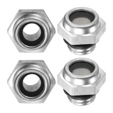 4-Pack Air Compressor Oil Sight Glass M12 x 1.5mm Toughened Glass