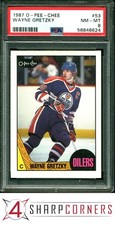 1987 O-PEE-CHEE #53 WAYNE GRETZKY HOF OILERS PSA 8