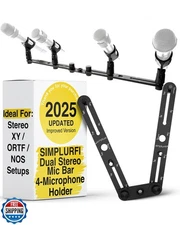 Simplurfi Stereo Array Spacing Bar Microphone Holder with Ruled Markings Asse