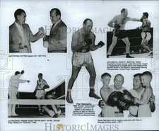 1956 Press Photo Boxing Photos of Jack Dempsey, Pete, Patterson, Rademacher