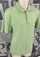 Nautica Polo Shirt Mens Medium Cotton Solid Green Classic Fit Logo Short Sleeve