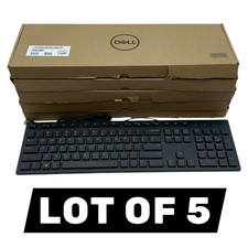 Lot of 5 Dell KB216-BK-US Wired USB Keyboard Black Multimedia RKR0N 006HY G4D2W