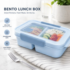 Bento Lunch Box — Multi-Compartment, Leakproof & Microwave Safe
