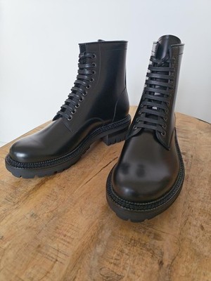 DSQUARED2 Kombat Boots Herren Gr. 43 Schwarz Leder   NEU mit OVP