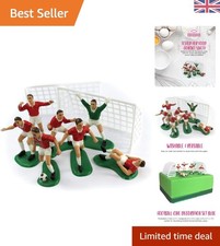 9-Piece Red Football Cake Decoration Set: Fun Toppers for Birthday Cakes