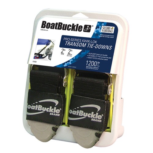 BoatBuckle F17631 Pro Series Kwik-Lok Transom Tie-Downs 2" x 2' Pair - Afbeelding 1 van 5