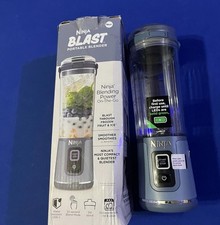 New Ninja Blast BC151NV Portable Blender Cordless USB-C Denim Blue 18oz
