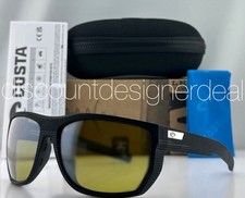 Costa Del Mar Santiago Sunglasses Black Matte Yellow Flash 580G Lens 06S9085-03
