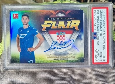 2019 Topps Chrome Bundesliga International Flair /50 Andrej Kramaric Auto PSA10