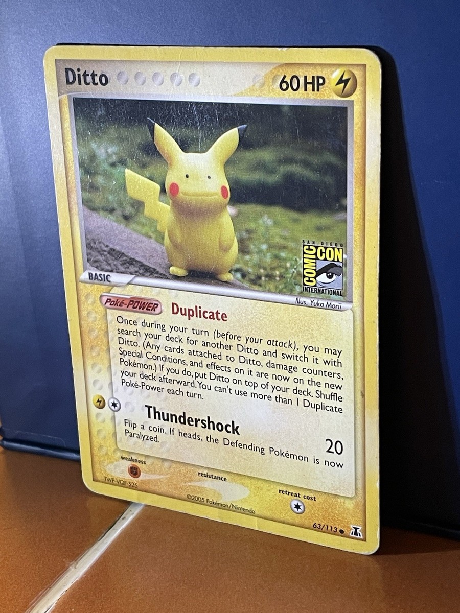 ピカチュウ ディグダ Pokemon Delta Species Ditto (Pikachu) Comic Con Promo Card 63/113