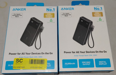 2x Anker A1384 Series 3 20,000mAh 30Watt Multi-Device Fast Charging Power  Bank | eBay