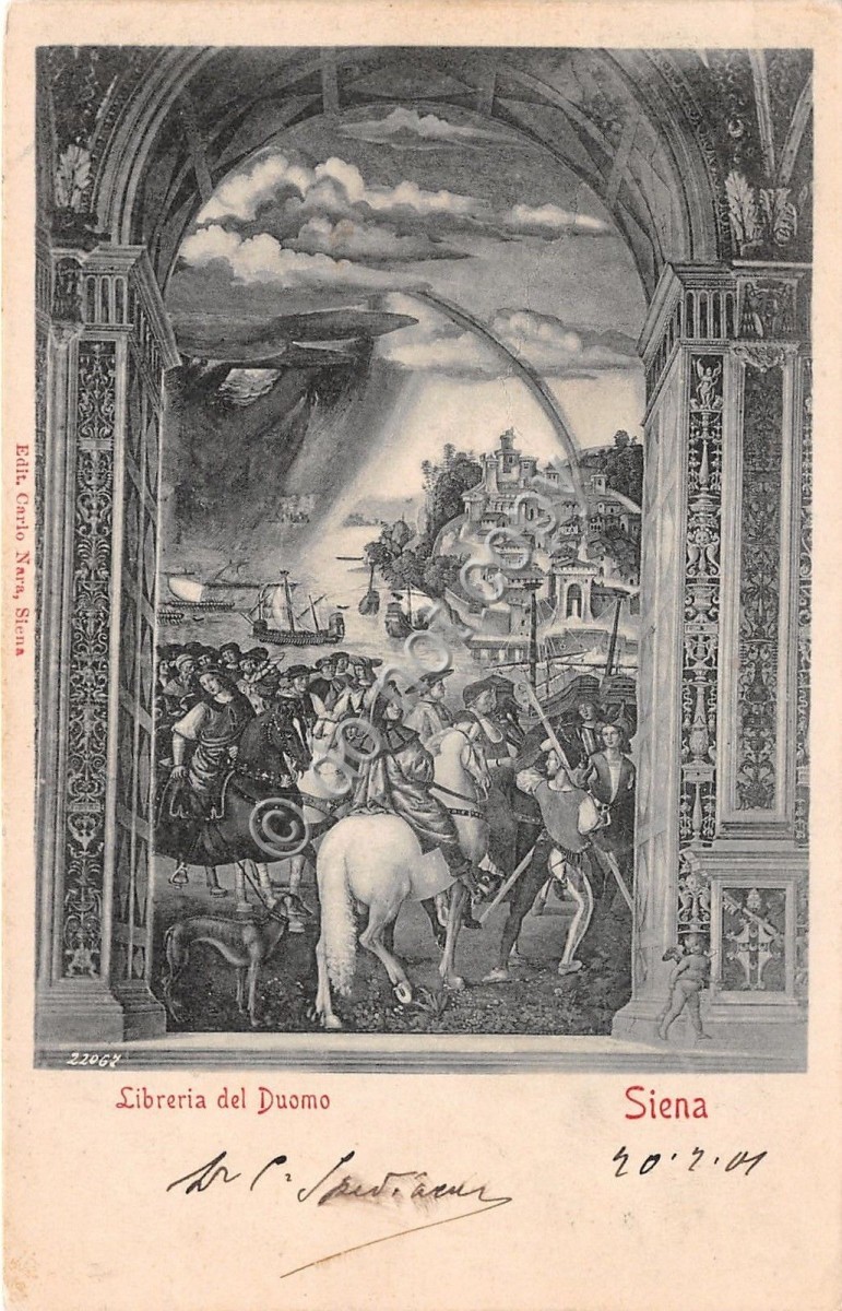 Cartolina - Postcard - Siena - Libreria del Duomo - 1901
