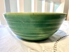 Vintage Green Bauer Ringed Bowl - 5" Cereal Bowl, Great Condition