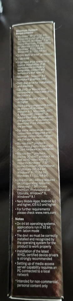 NERO 2015 PLATINUM / media software Sealed New. Fast Ship  - Image 4 of 4