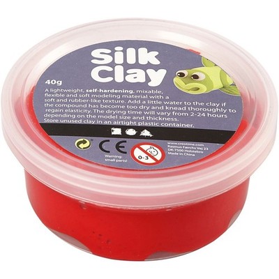 CREATIV 100263 Creativ 40 g Silk Clay, Red
