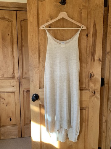 Crea Concept Beige Knit Sleeveless Tank Midi Dress Scoop Neck Size 38