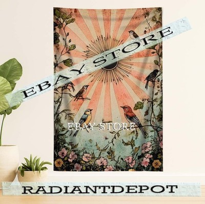 sunburst tapestry medieval enchanted decor wall hanging 59X82 in
