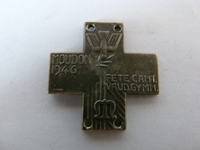 Abzeichen Gymnastik Schweiz Moudon 1946 (24855)