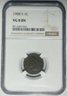 1908-S Indian Head Cent Coin NGC VG 8
