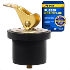 7/8-Inch Brass Boat Plug, Locking Livewell Plug, Locks in Place - FO2209