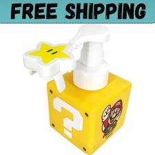 Super Mario Foam Soap Dispenser, 16.9 fl oz (500 ml), Yellow, Question Mark Box