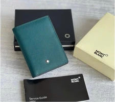 Mini Montblanc Sartorial 4cc Wallet – Cyprus Blue Leather Card Holder #198871