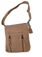 The Sak Collective Ladera Crossbody Purse Tan Pebbled Leather