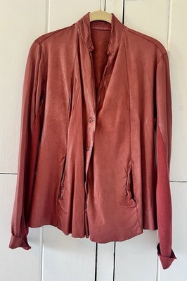 Transit Par Such  Women s Red Leather Moto Jacket US Size 6