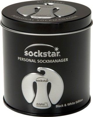 sockstar Sockenklammern Black & White Edition Geschenkbox = 20 Stück in 4 Farben