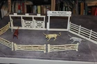 Marx Roy Rogers Double R Bar Ranch Play Set Entrance,Fences,Chutes,Bulls,Vintage
