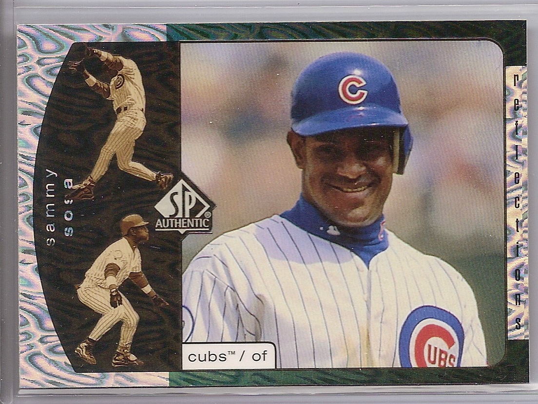 1999 99 UPPER DECK SP AUTHENTIC SAMMY SOSA REFLECTIONS INSERT #R9