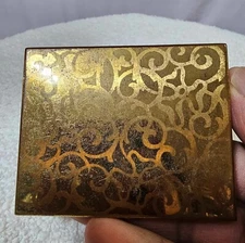 VTg elgin american powder compact mirror goldtone USA- READ