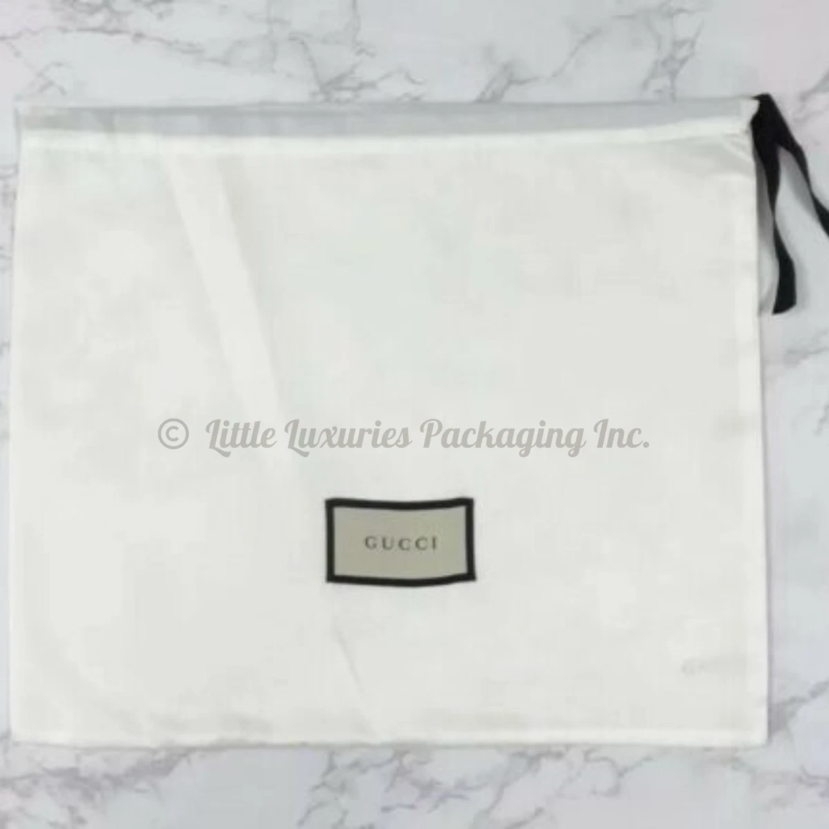 NEW Authentic Gucci White Silky Satin Purse Storage Drawstring
